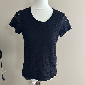 Stitch Fix Market & Spruce Black Lace Women's Top
